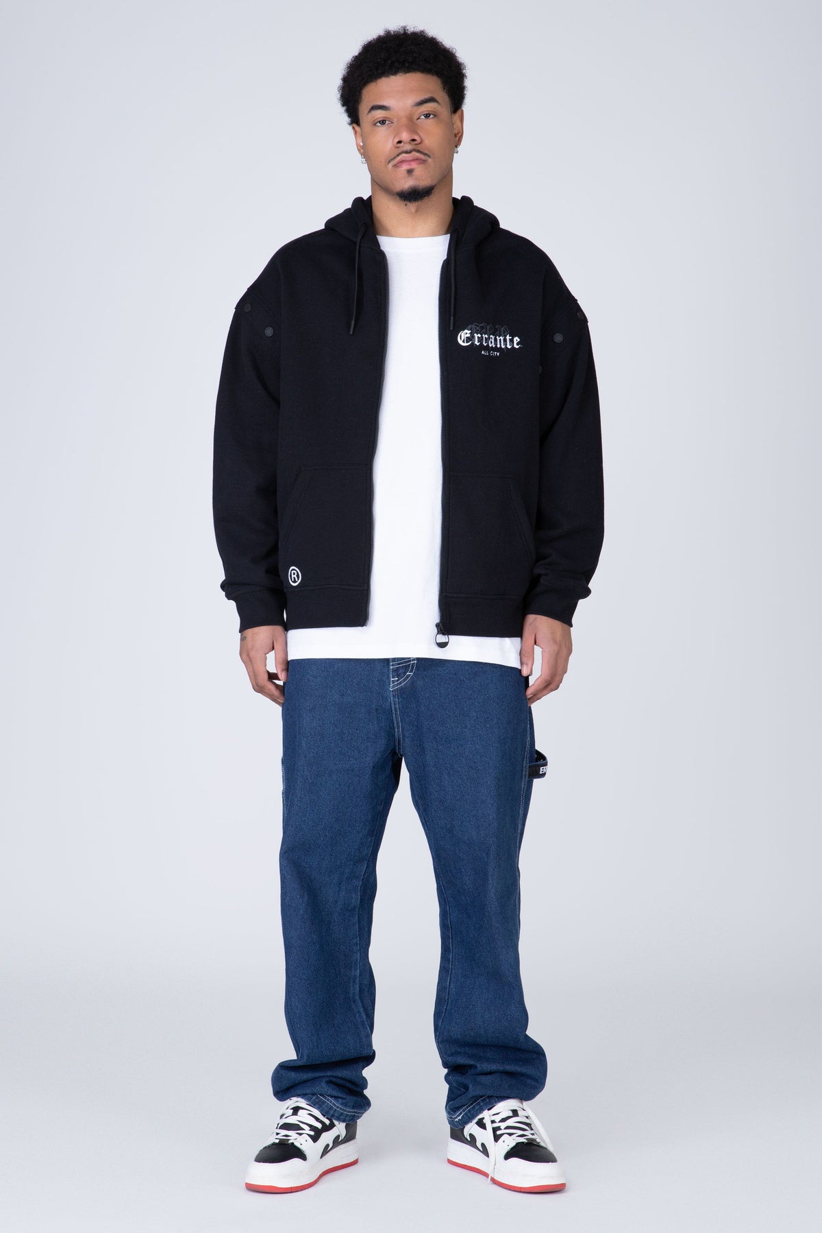 Poleron Zip Snaps Negro ERRANTE
