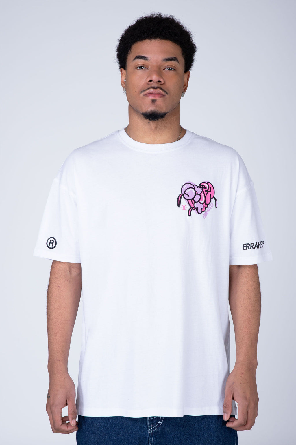 Polera Manga Corta Pow Love Blanco ERRANTE