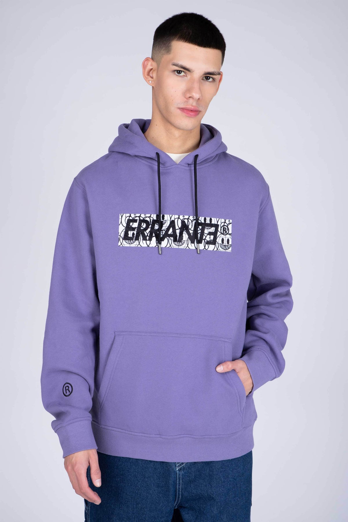 Poleron Hood Box Morado ERRANTE