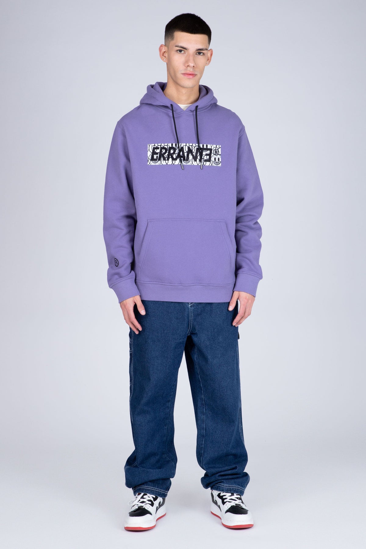 Poleron Hood Box Morado ERRANTE