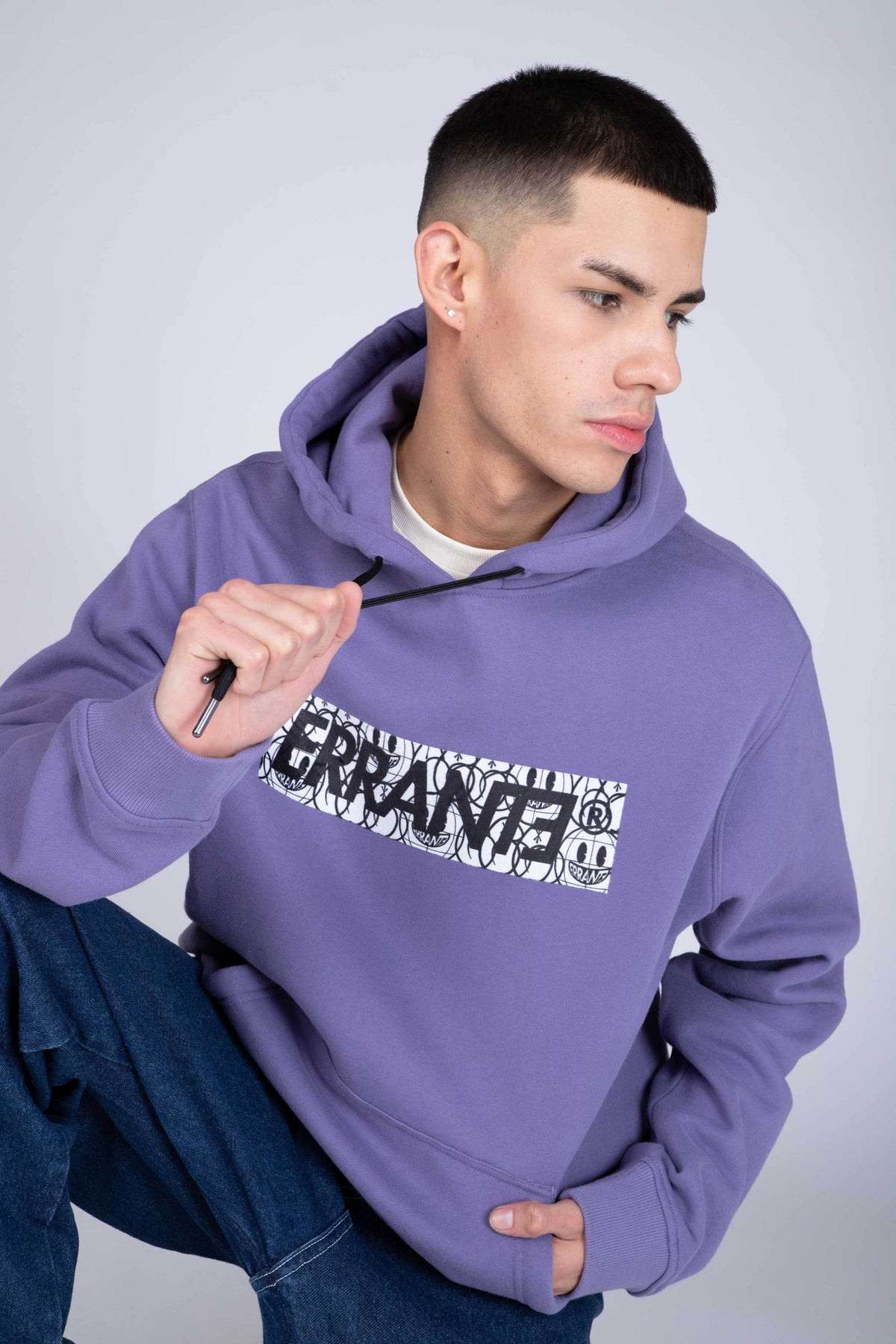 Poleron Hood Box Morado ERRANTE