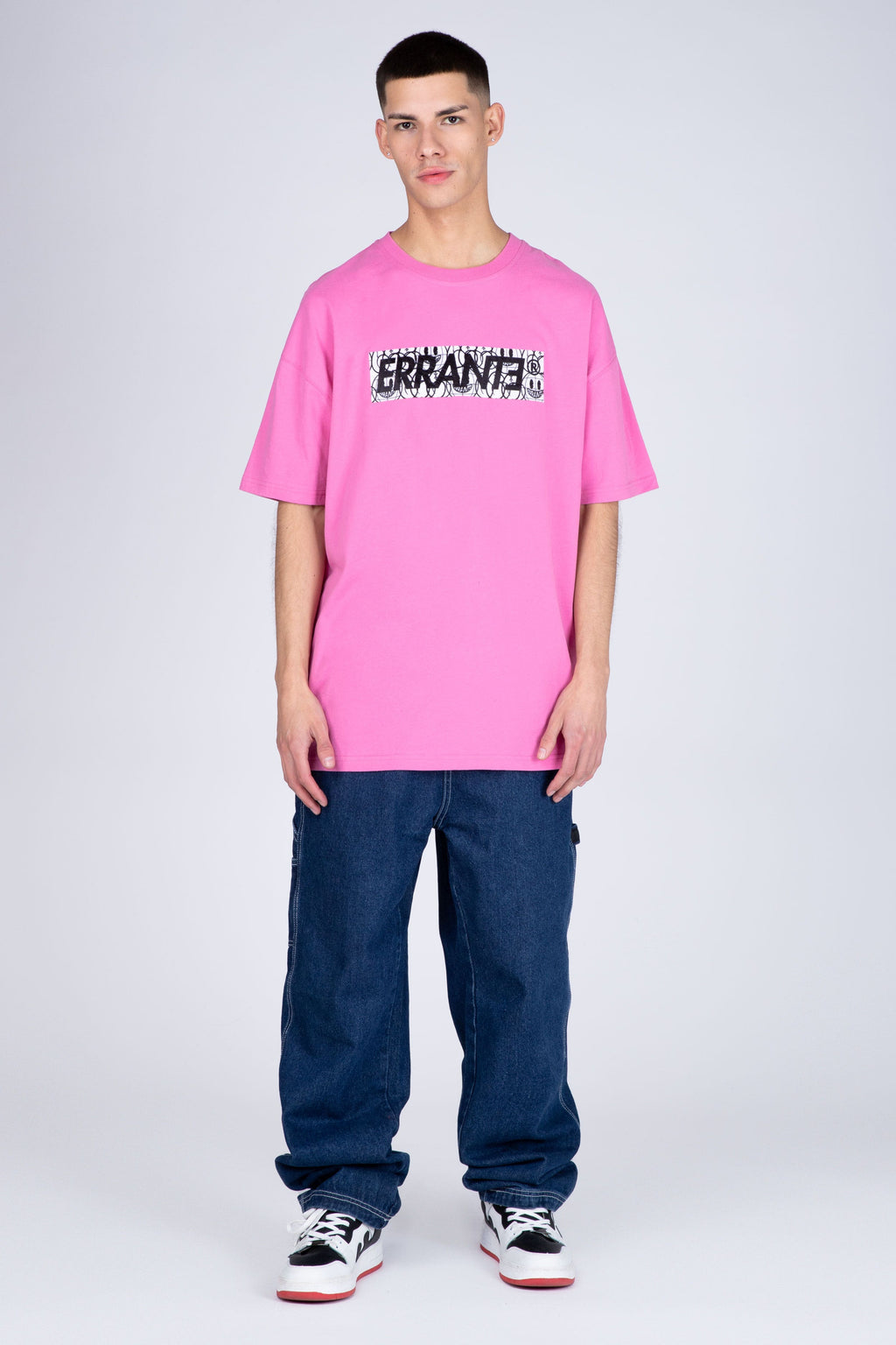 Polera Manga Corta Box Rosado ERRANTE