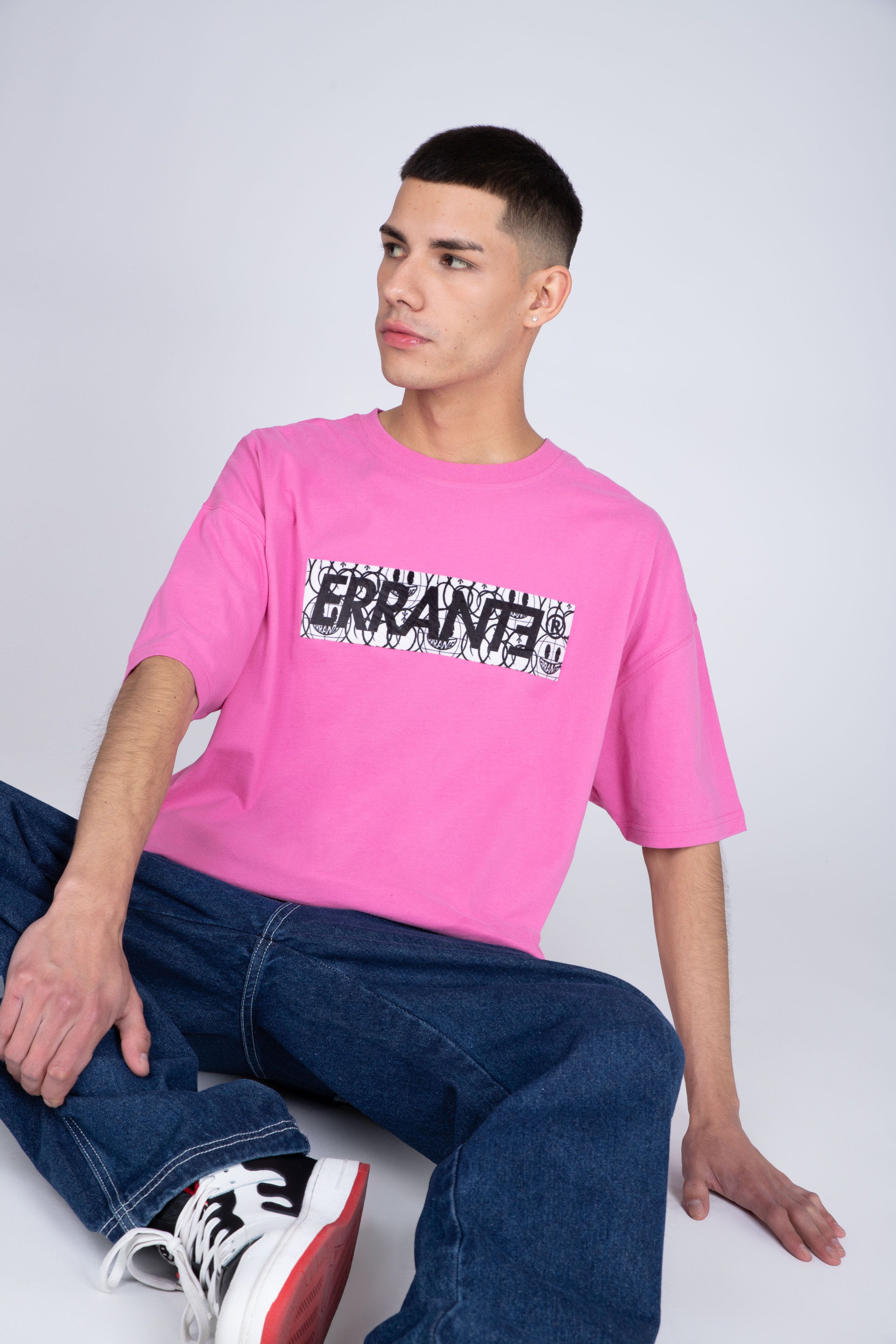 Polera Manga Corta Box Rosado ERRANTE