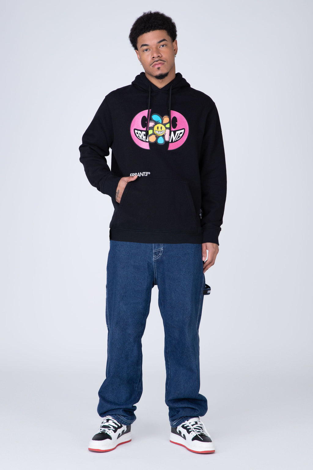 Poleron Hood Surprise Negro ERRANTE