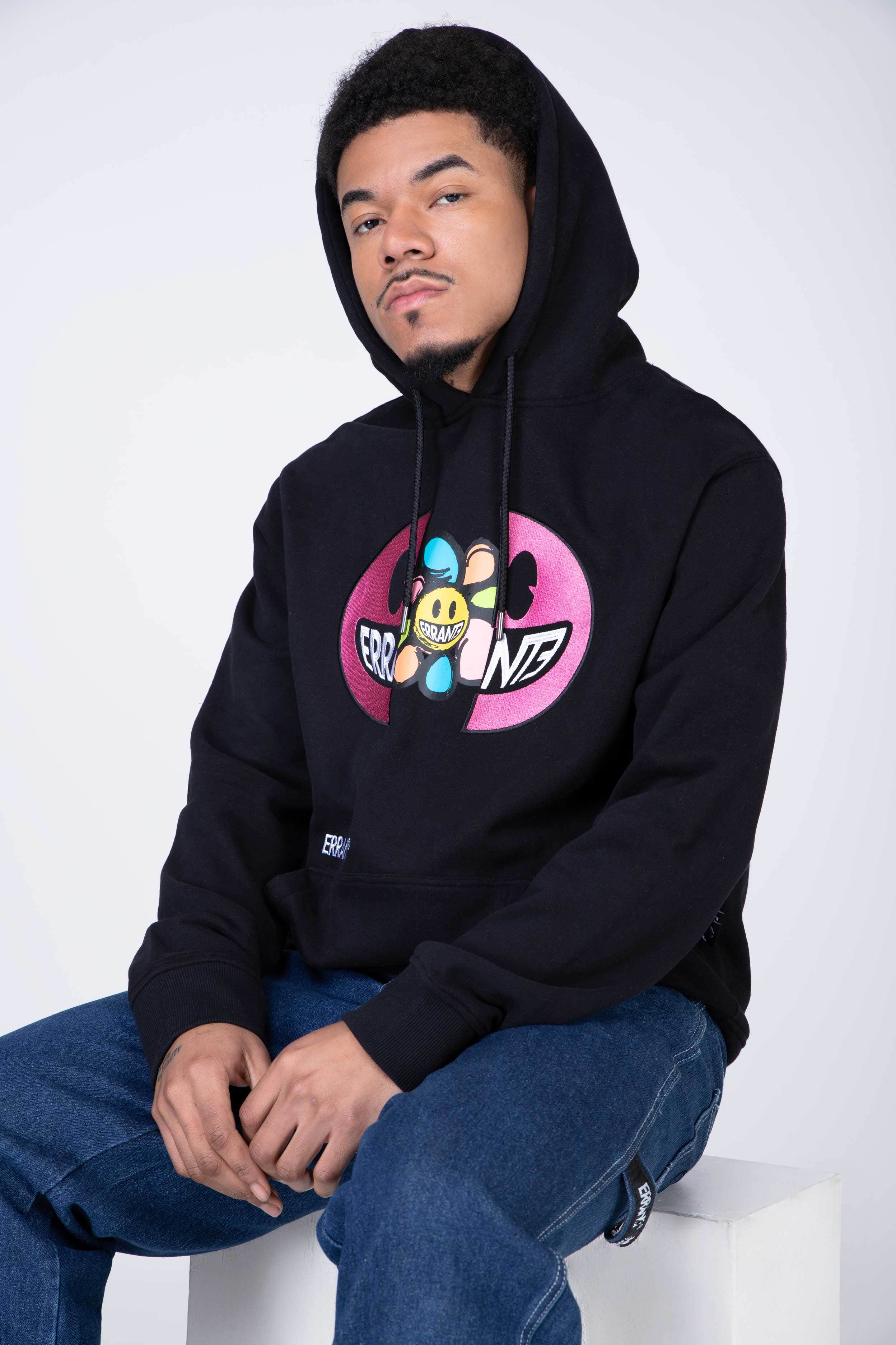 Poleron Hood Surprise Negro ERRANTE