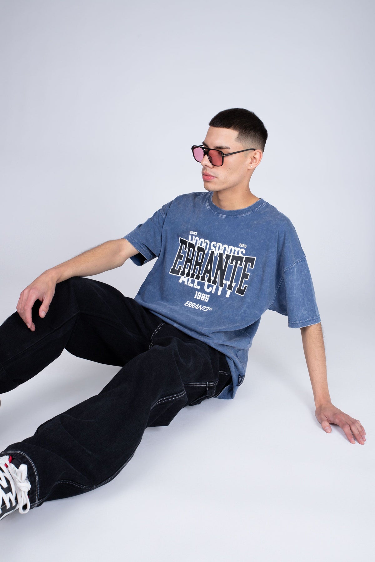 Polera Manga Corta Out Of Stock Azul ERRANTE