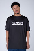 Polera Manga Corta Box Mesh Negro ERRANTE