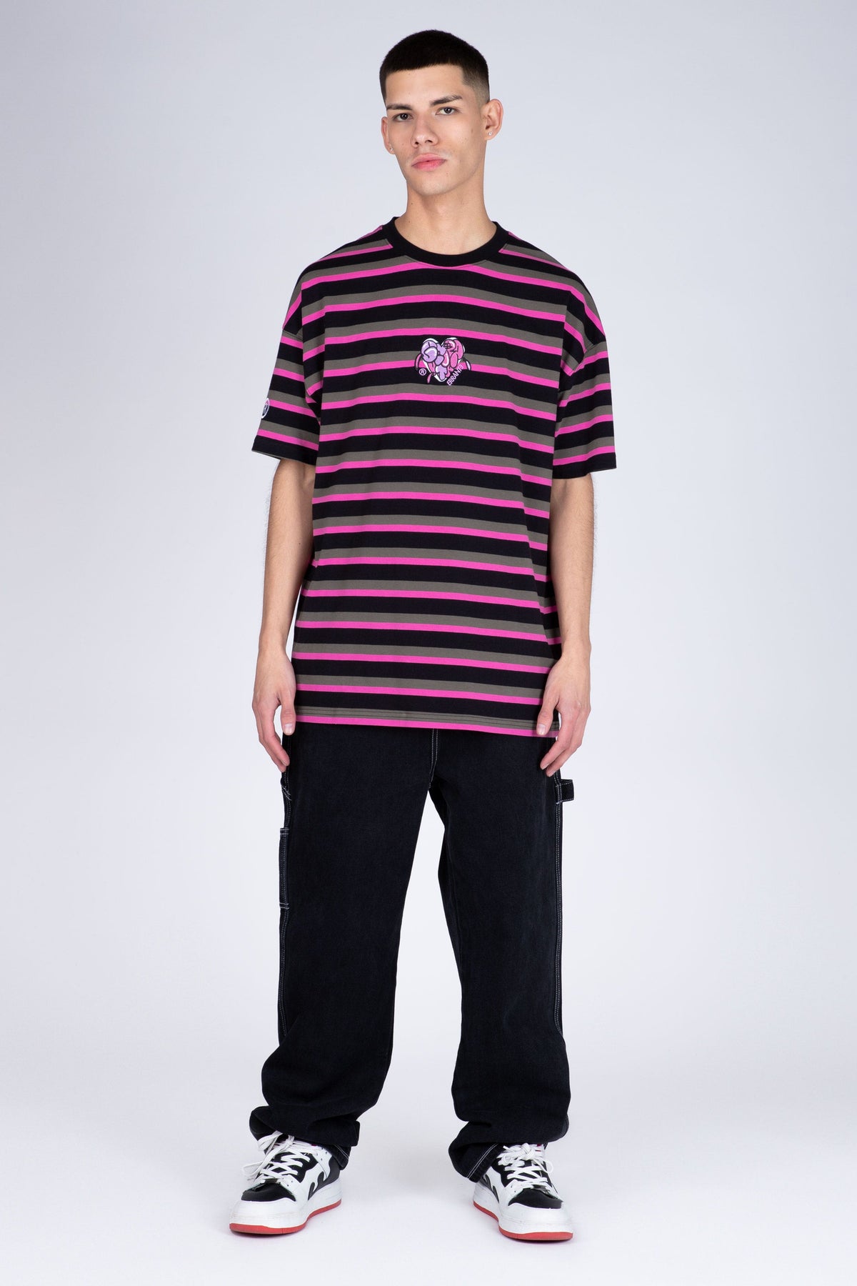 Polera Manga Corta Keen Negro/Rosado ERRANTE