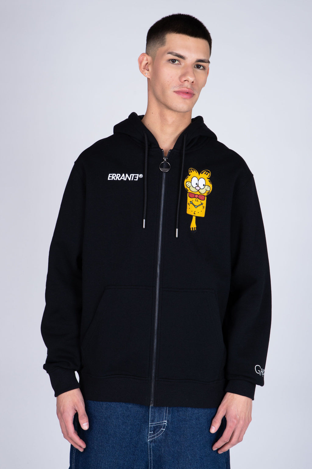 Poleron Zip Garfield O'Clock Negro ERRANTE