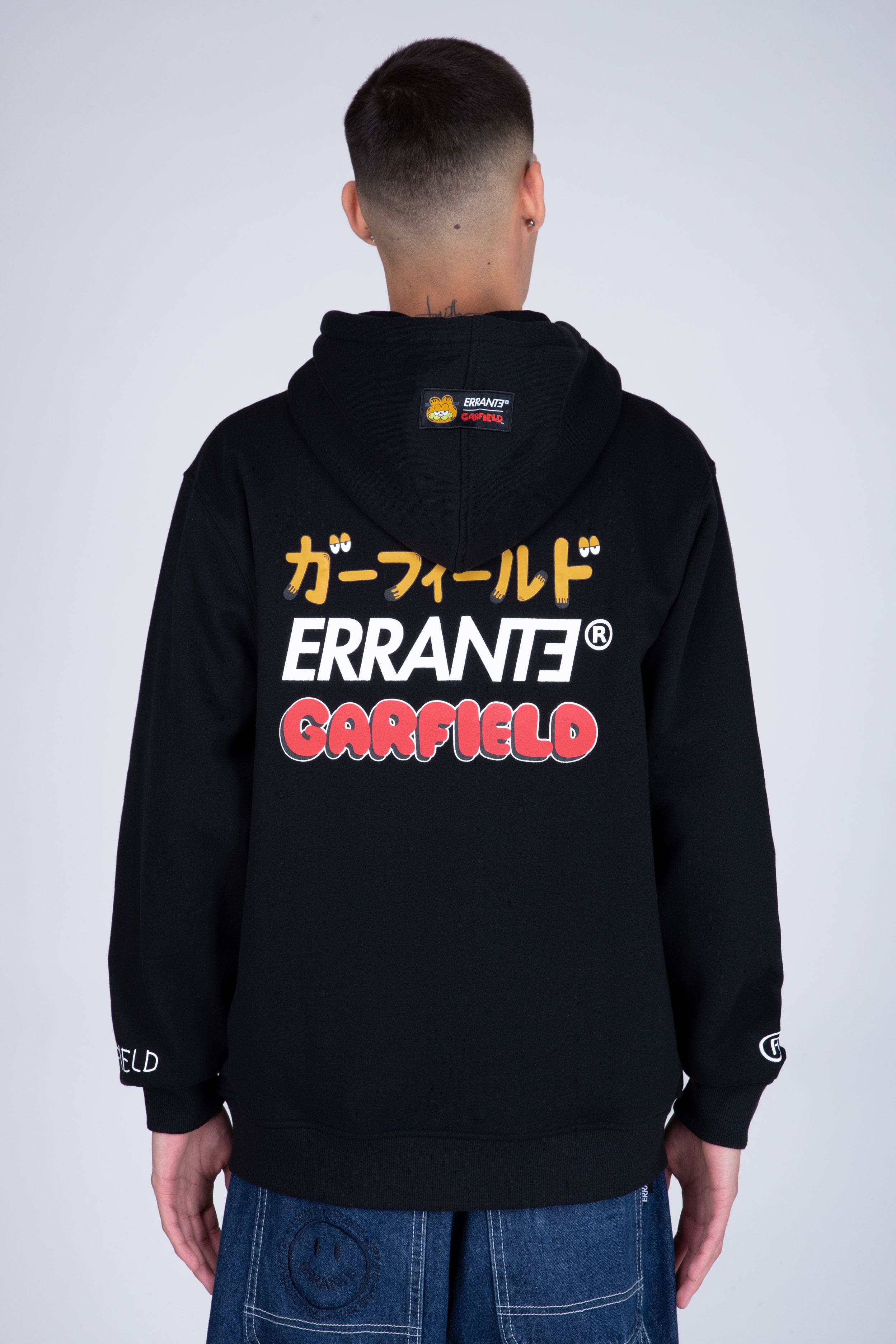 Poleron Zip Garfield O'Clock Negro ERRANTE