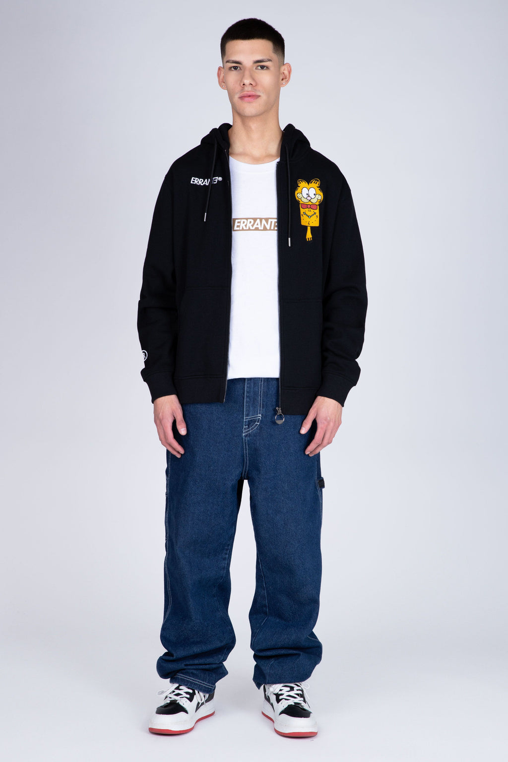 Poleron Zip Garfield O'Clock Negro ERRANTE