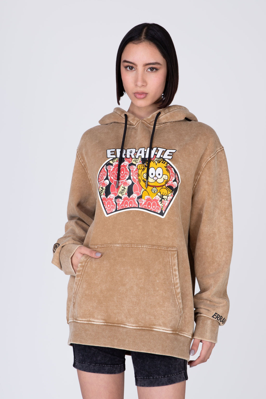 Poleron Hood Garfield Lucky Cat Café ERRANTE