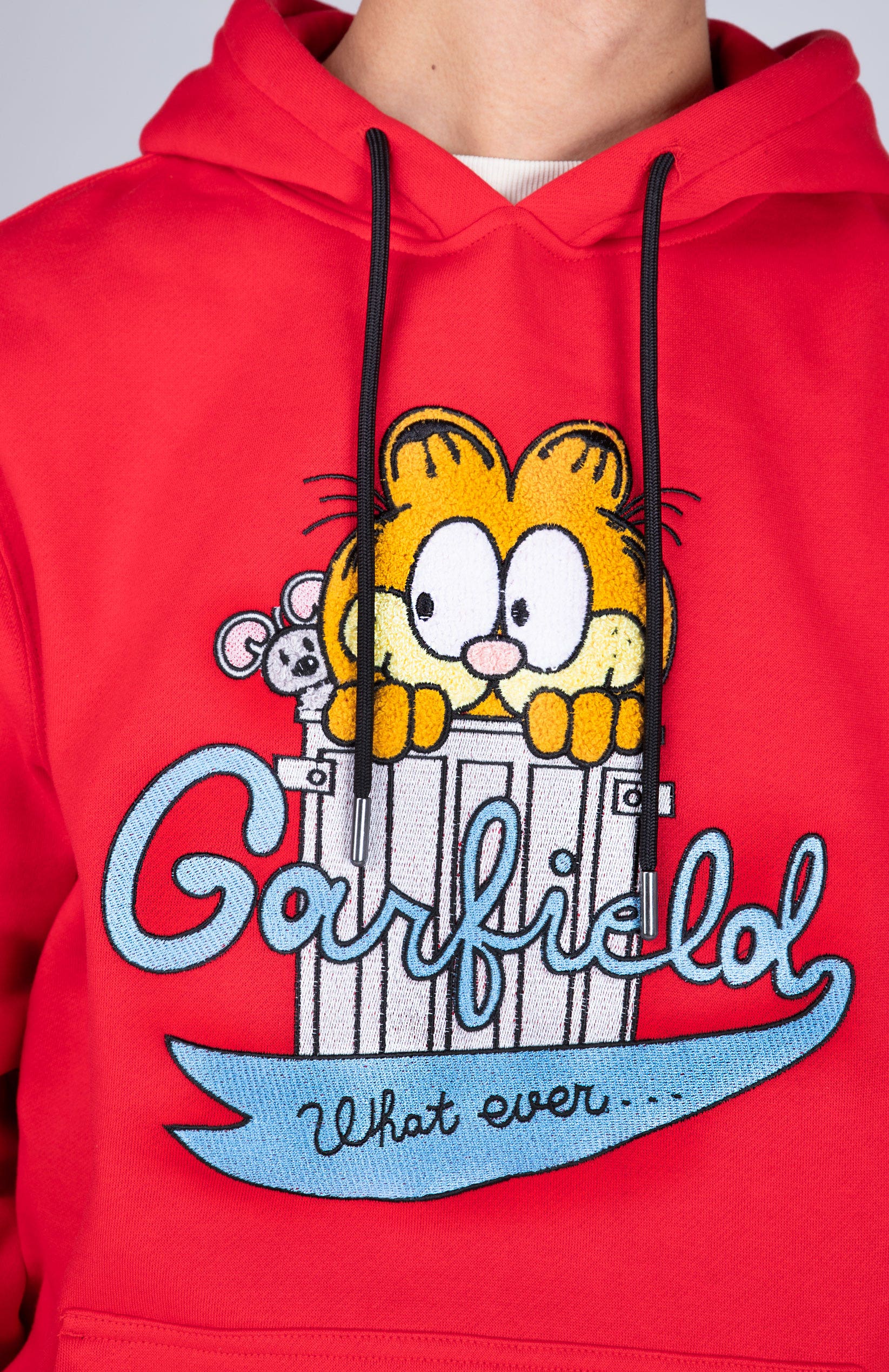 Poleron Hood Garfield Garbage Rojo ERRANTE
