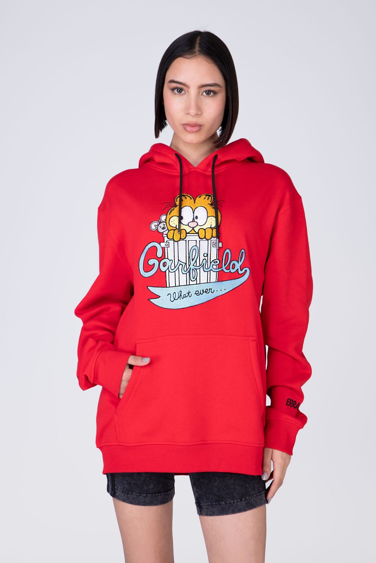 Poleron Hood Garfield Garbage Rojo ERRANTE