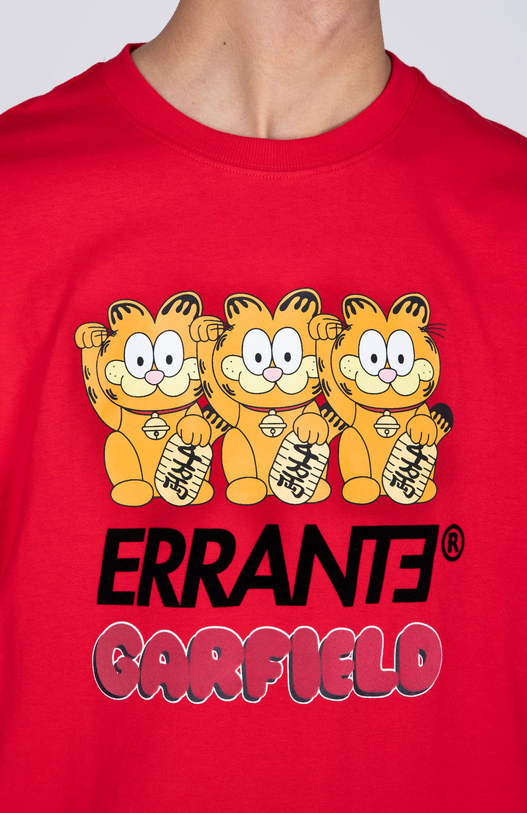 Polera Manga Corta Garfield Fortune Rojo ERRANTE