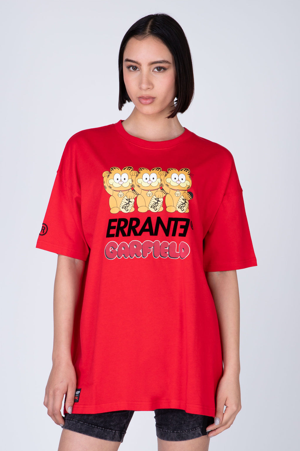 Polera Manga Corta Garfield Fortune Rojo ERRANTE