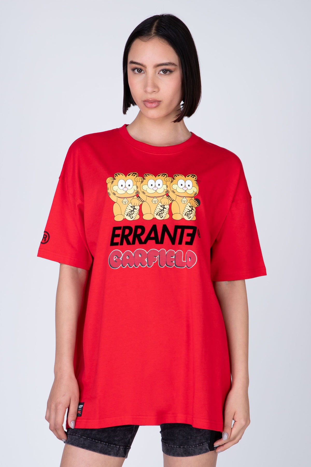Polera Manga Corta Garfield Fortune Rojo ERRANTE