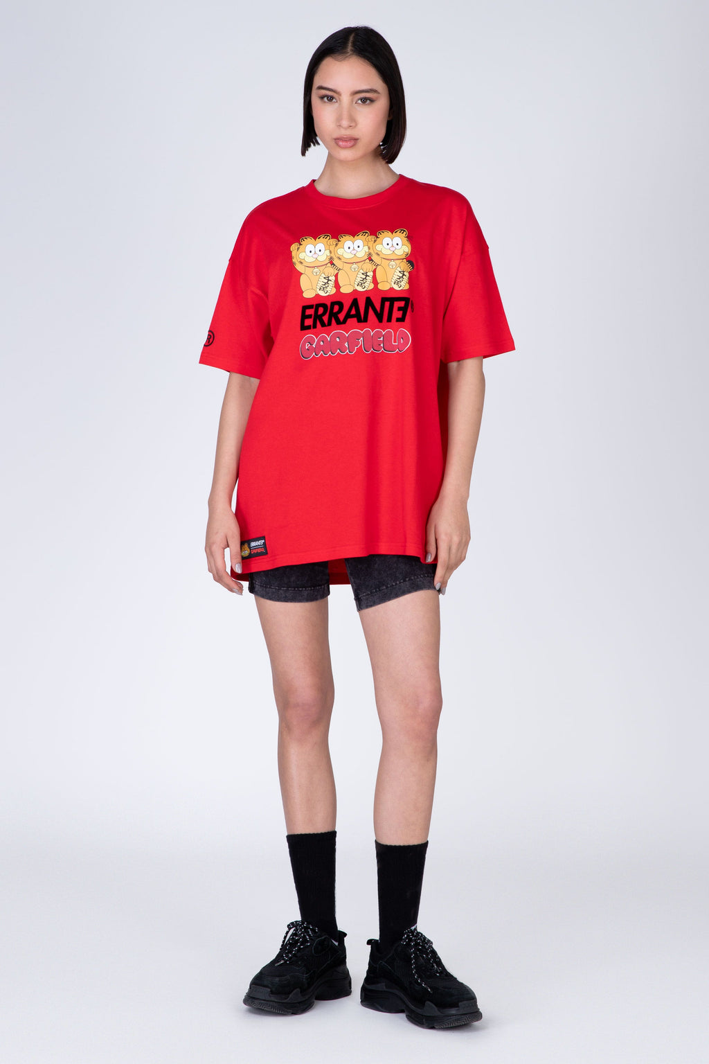Polera Manga Corta Garfield Fortune Rojo ERRANTE
