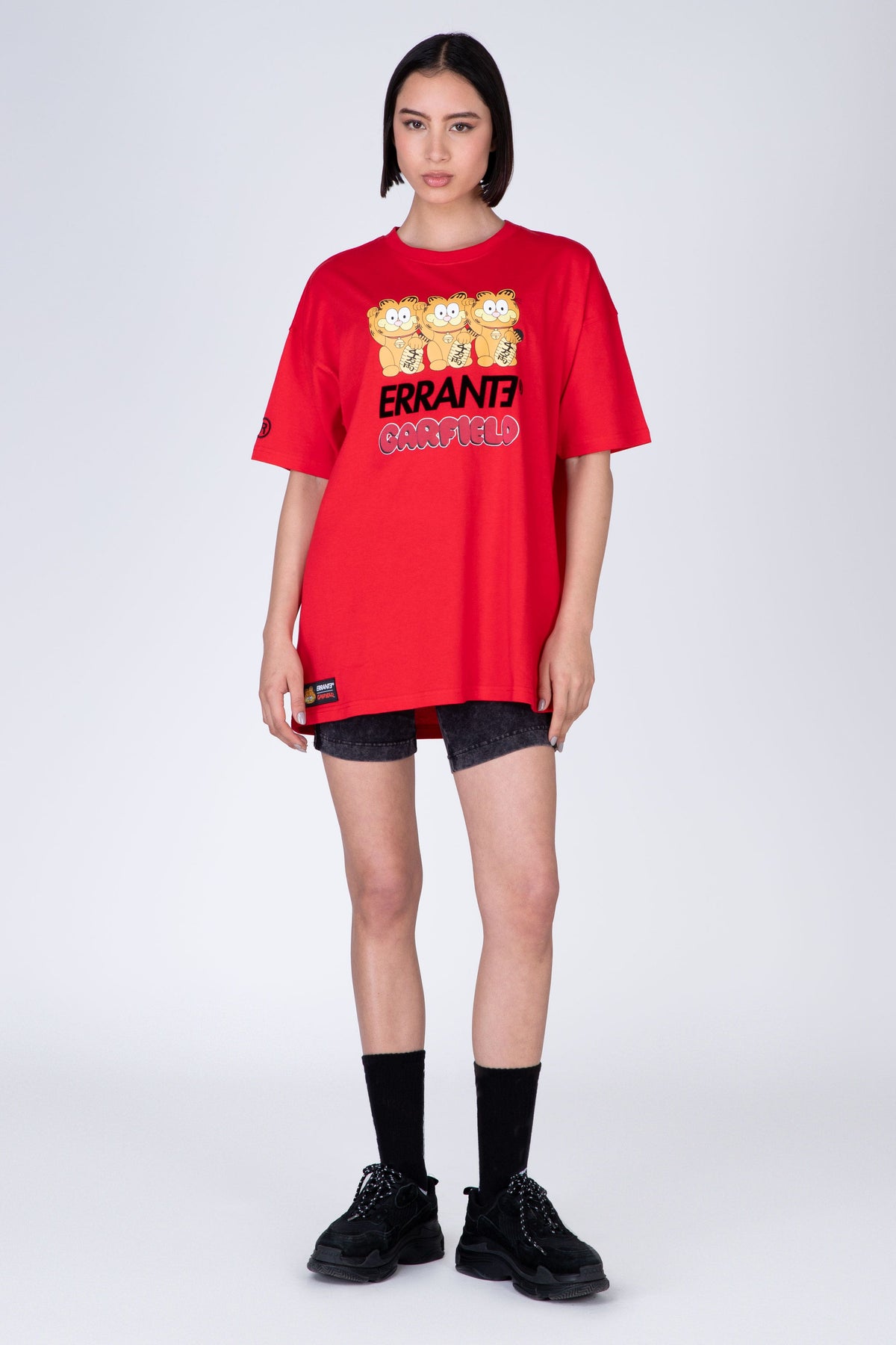 Polera Manga Corta Garfield Fortune Rojo ERRANTE