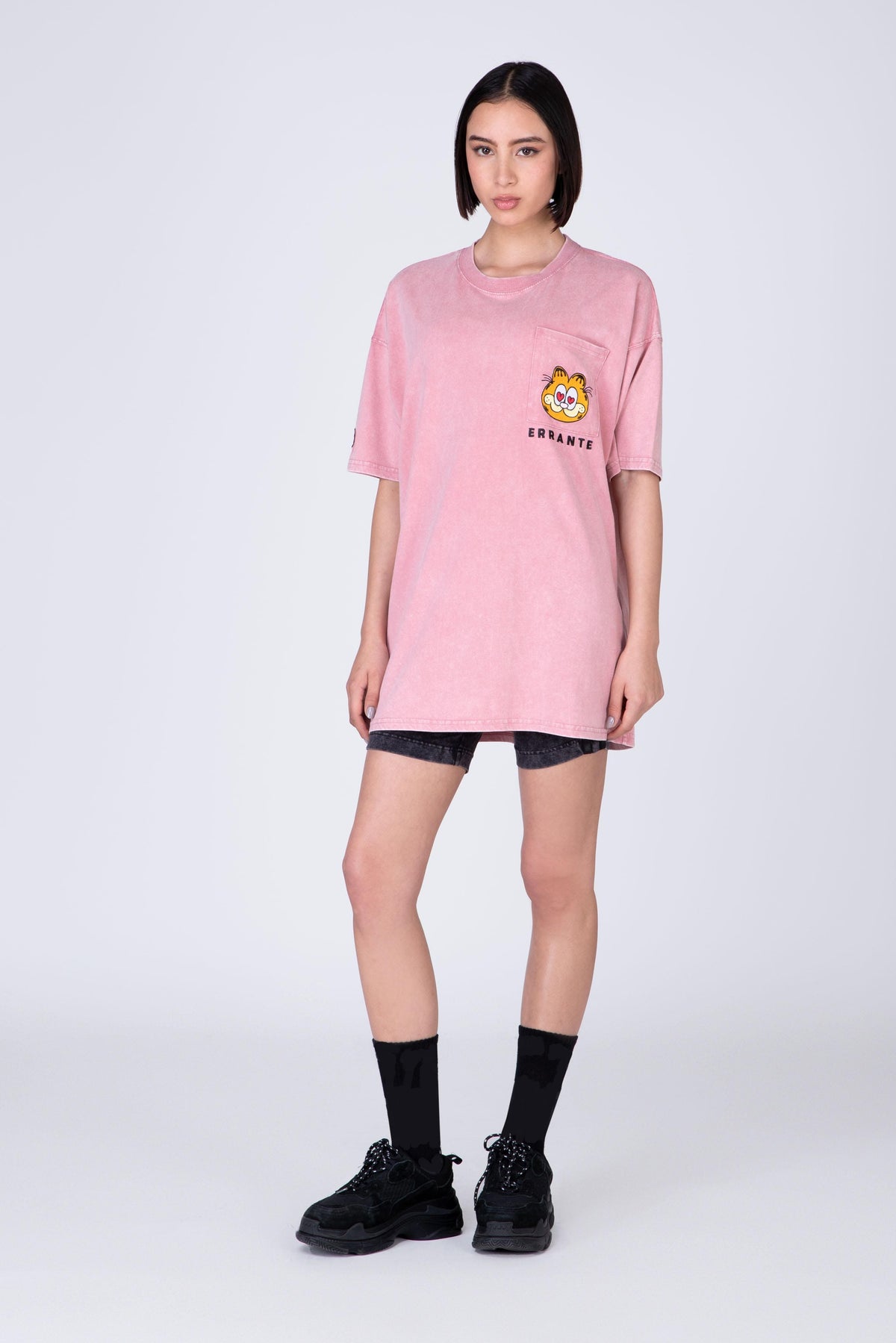 Polera Manga Corta Garfield Sugar Rosado ERRANTE