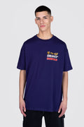 Polera Manga Corta Garfield Doodles Tower Morado ERRANTE