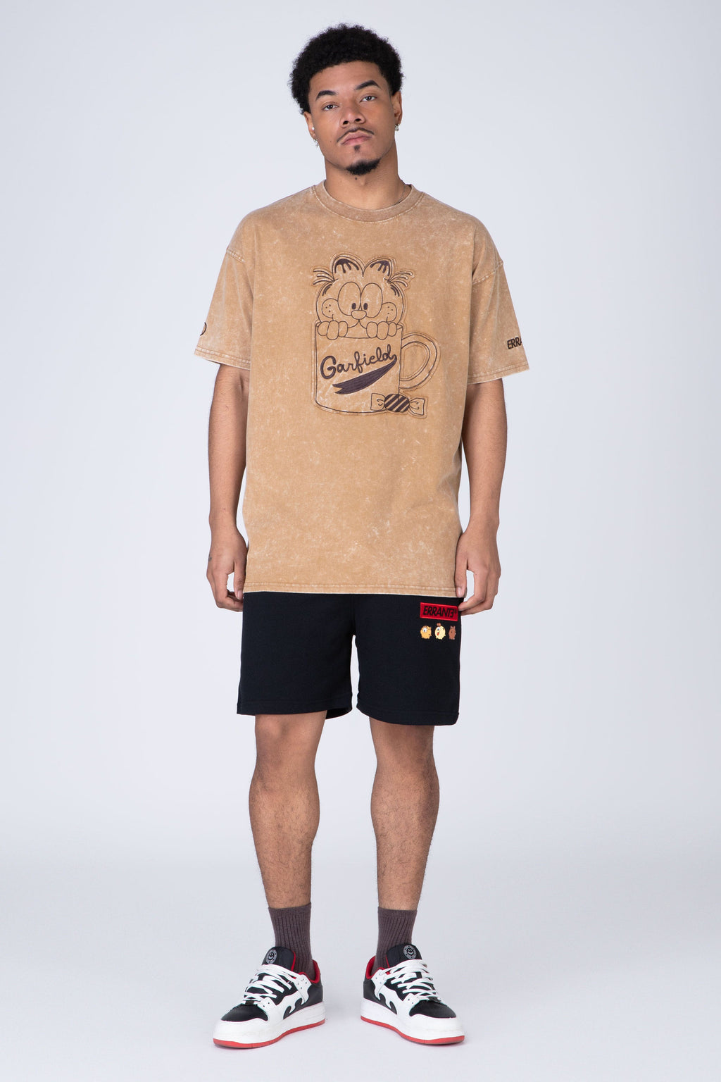 Short Garfield Stuffed Negro ERRANTE