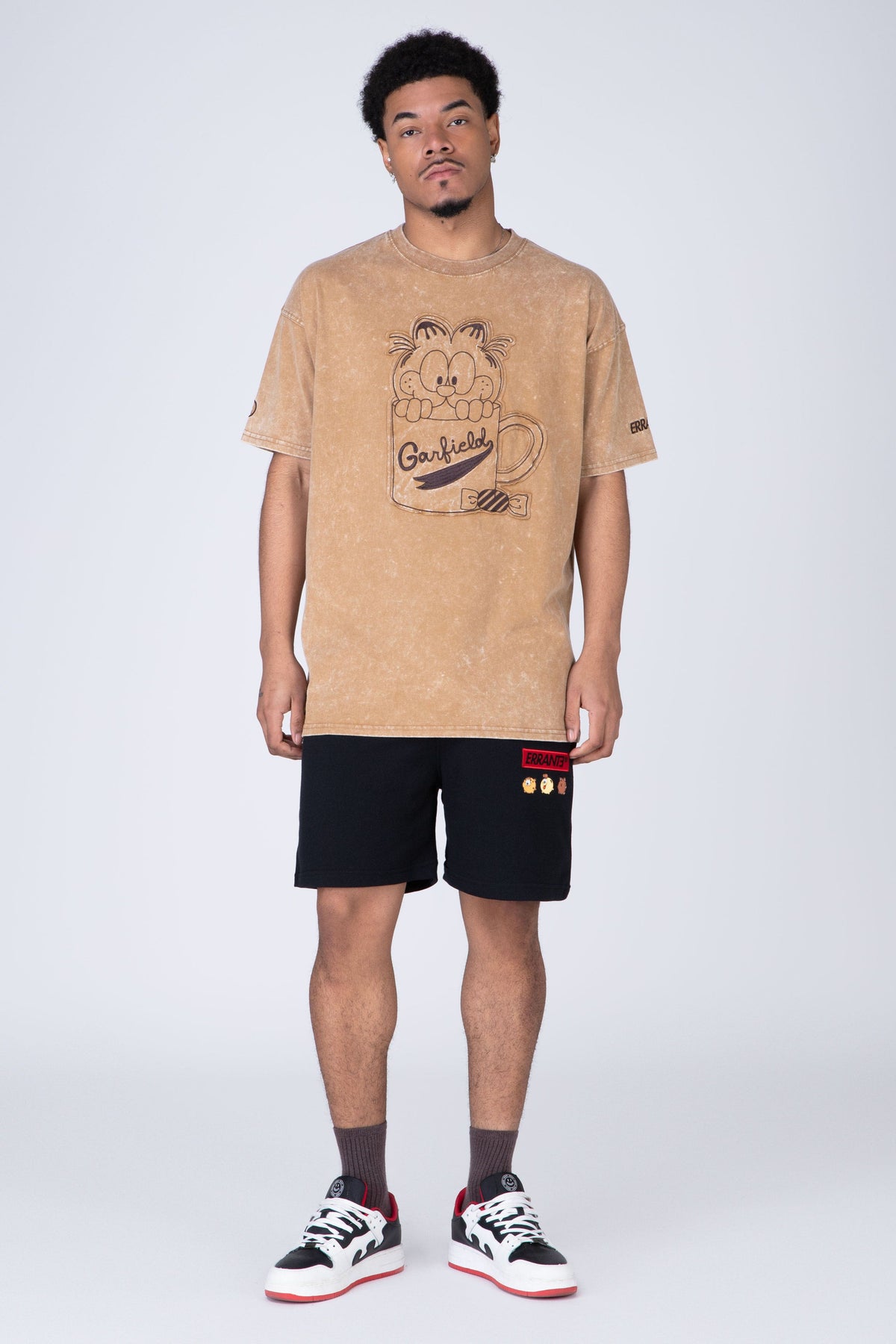 Short Garfield Stuffed Negro ERRANTE