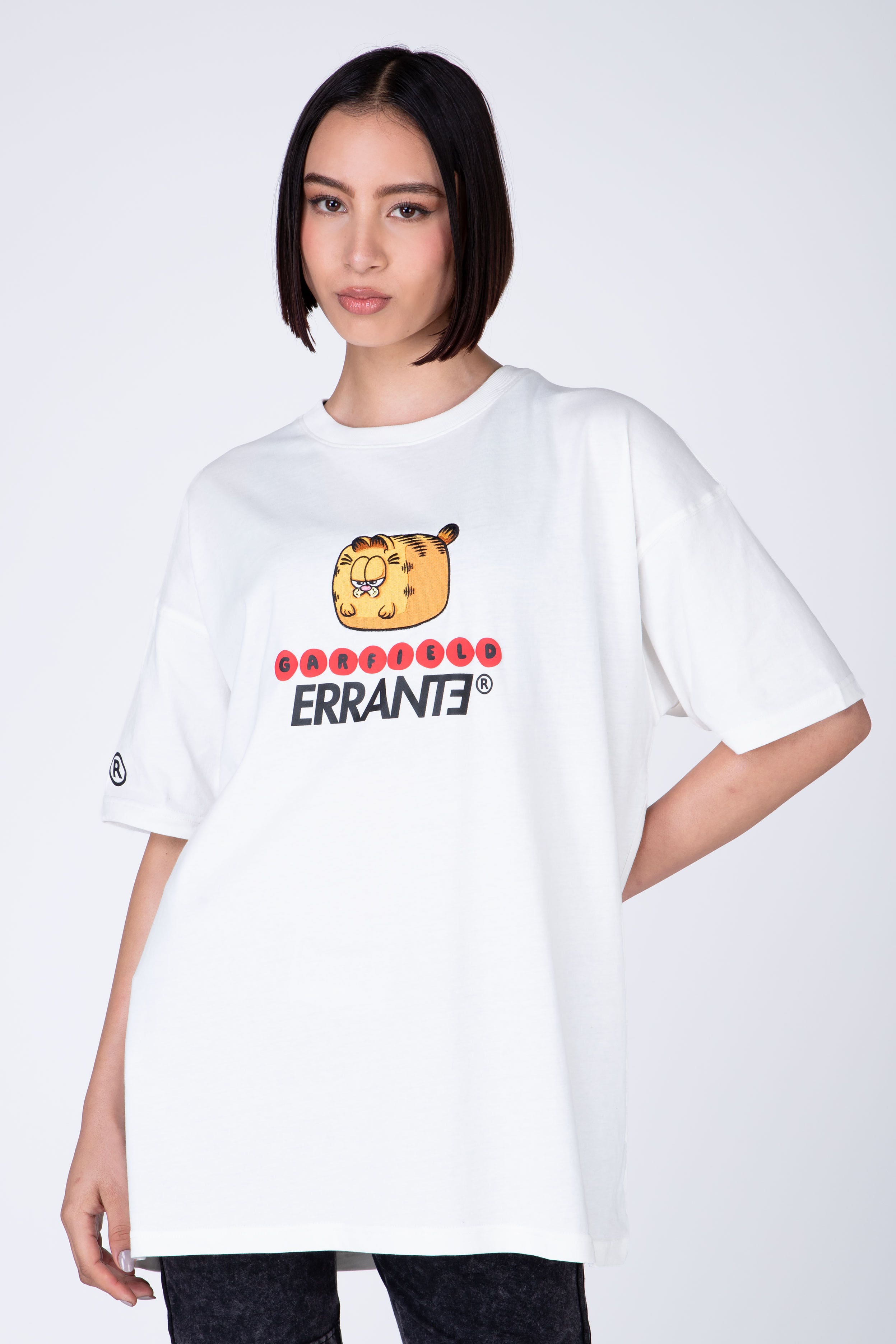 Polera Manga Corta Garfield Balloon Blanco ERRANTE