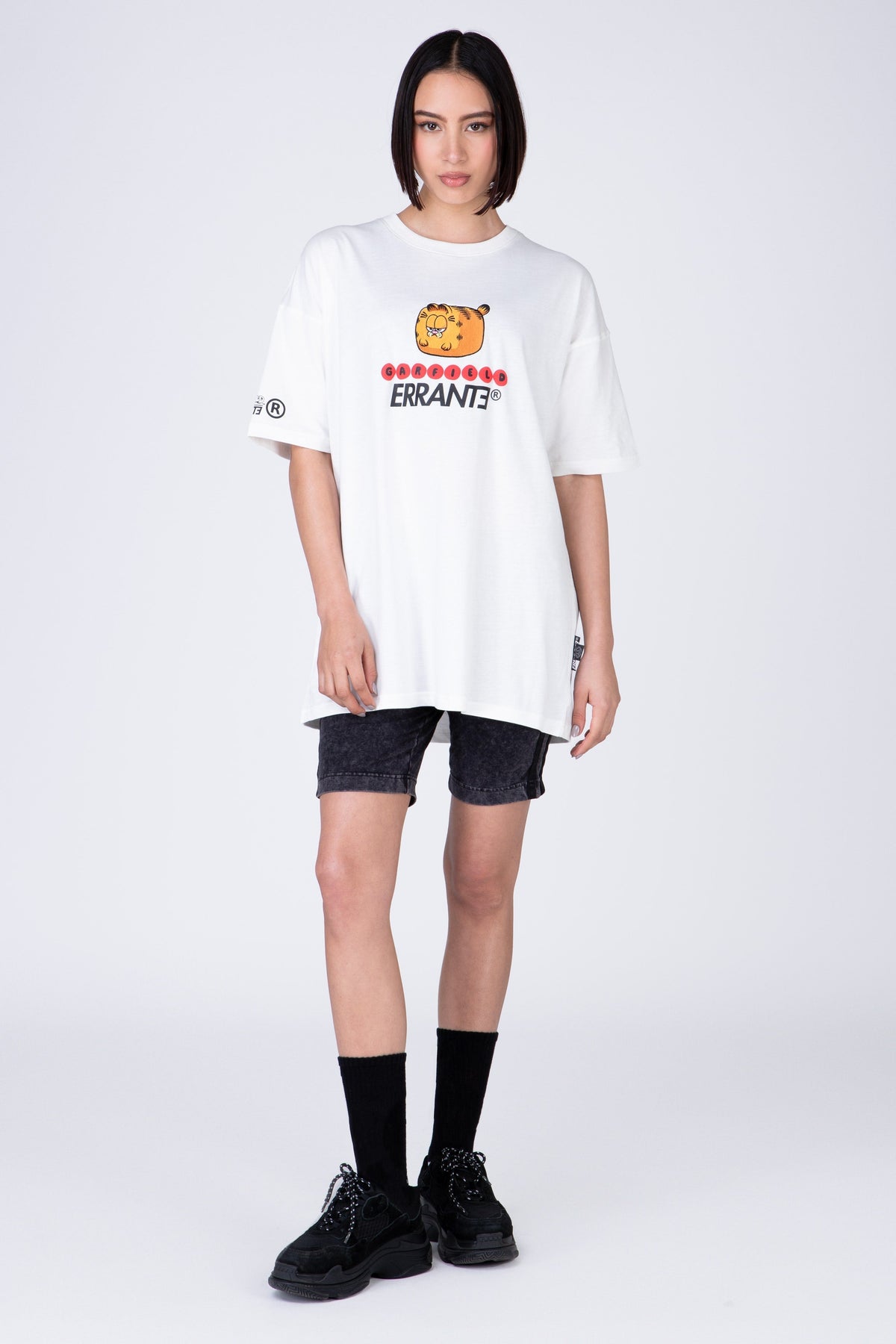 Polera Manga Corta Garfield Balloon Blanco ERRANTE