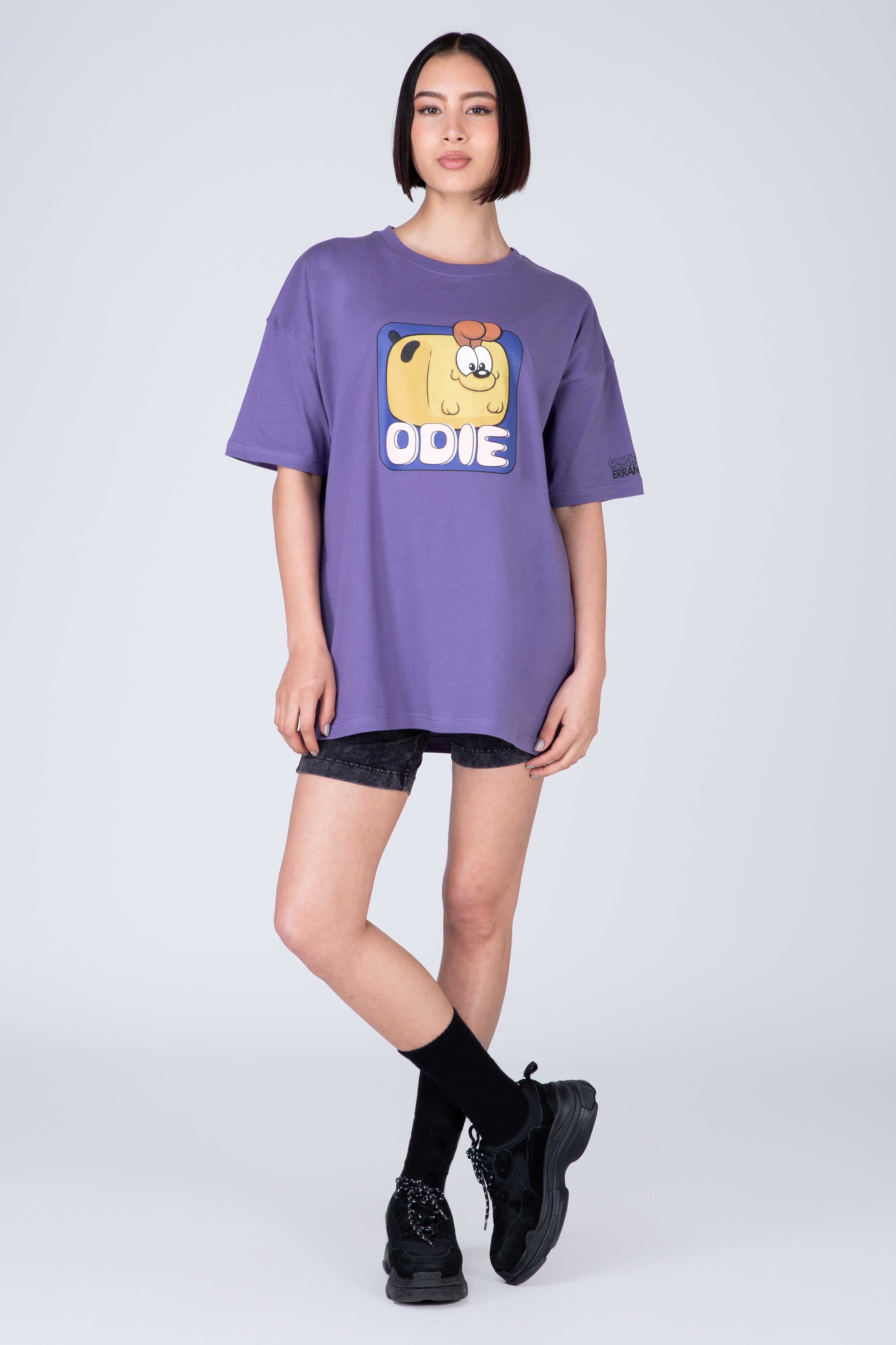 Polera Manga Corta Garfield Cute&Cuddly Morado ERRANTE