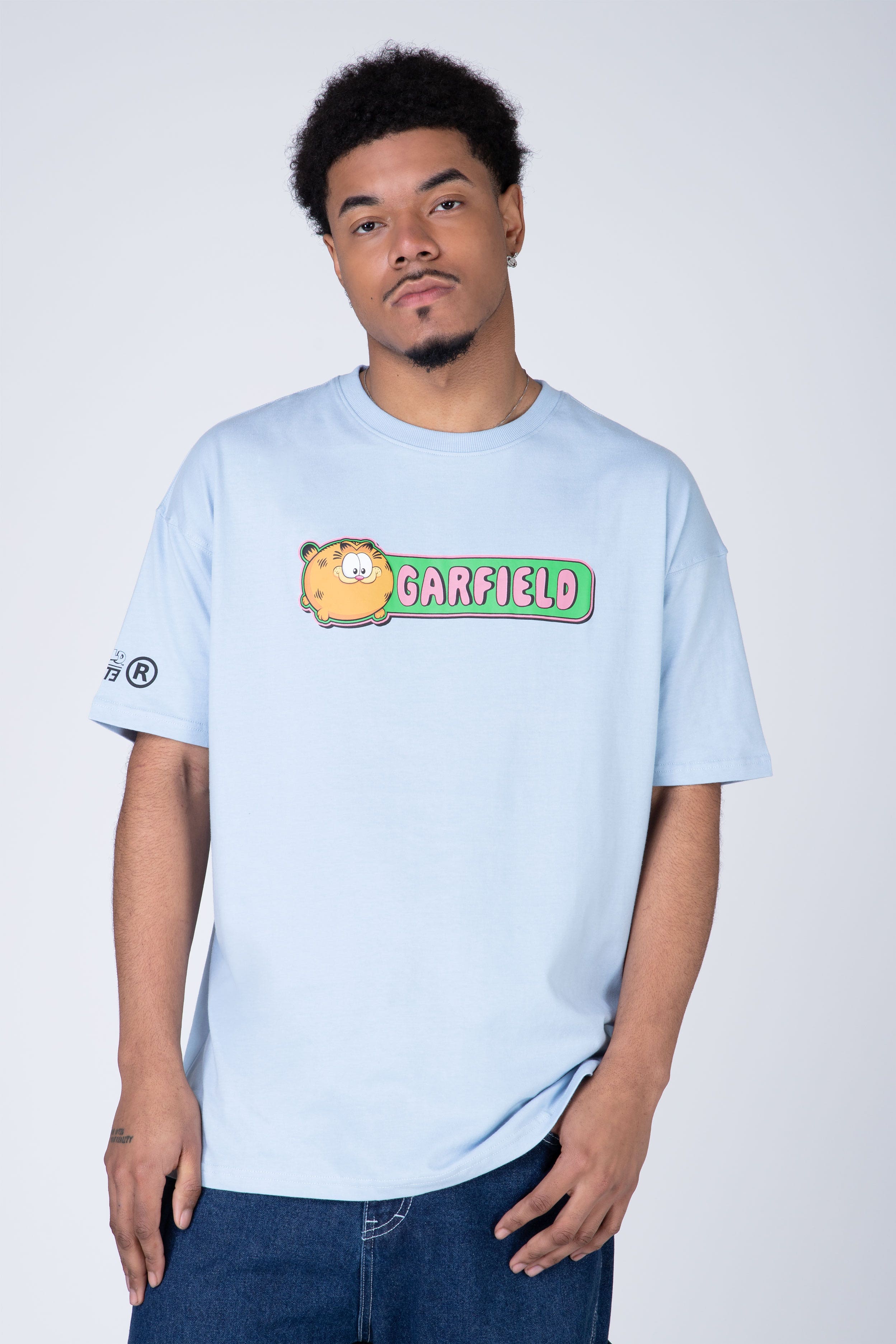 Polera Manga Corta Garfield Key Celeste ERRANTE