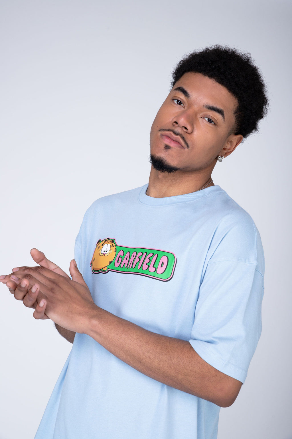 Polera Manga Corta Garfield Key Celeste ERRANTE
