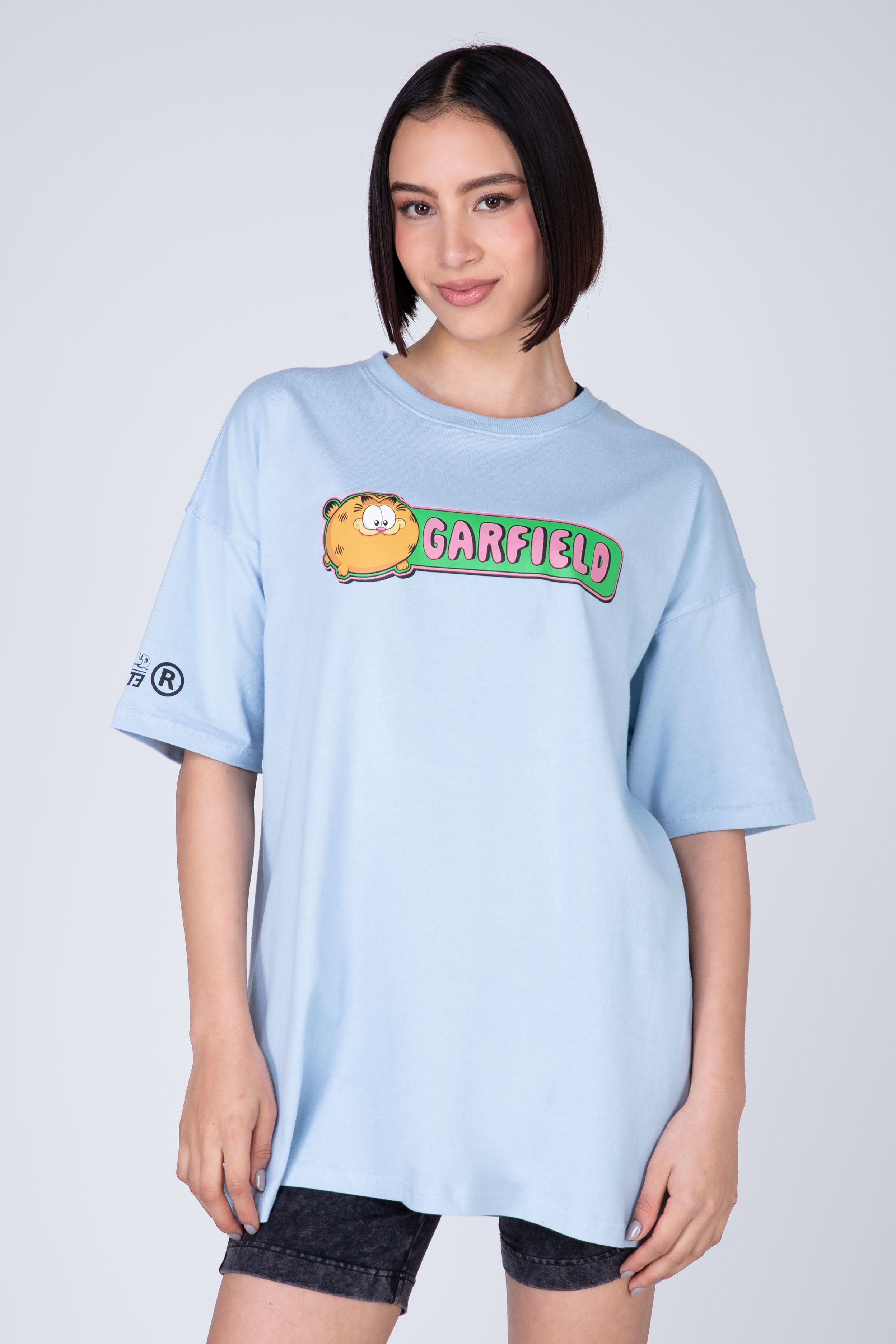 Polera Manga Corta Garfield Key Celeste ERRANTE
