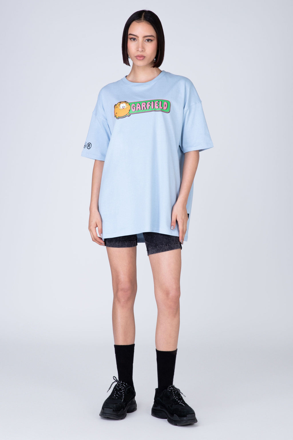 Polera Manga Corta Garfield Key Celeste ERRANTE