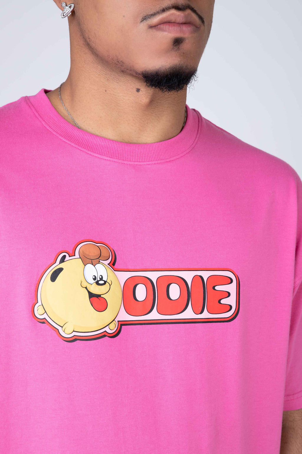 Polera Manga Corta Garfield Key Rosado ERRANTE
