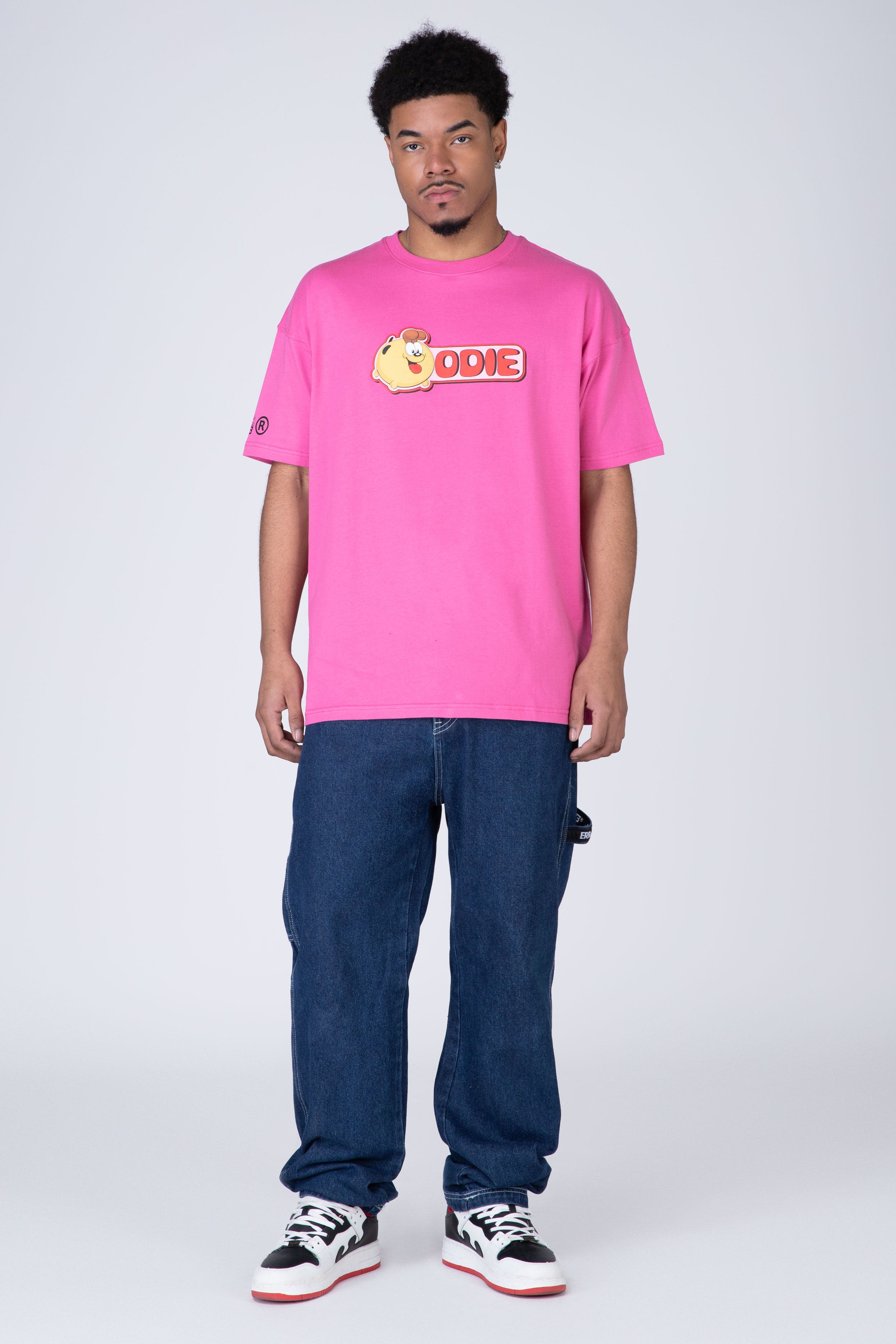Polera Manga Corta Garfield Key Rosado ERRANTE