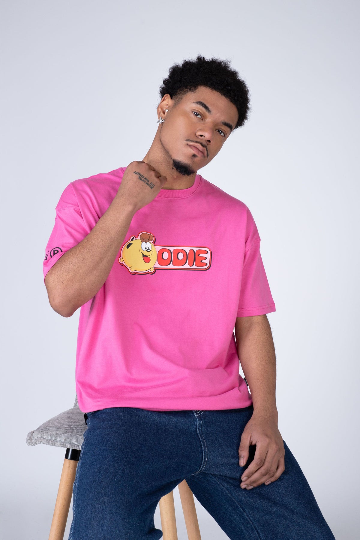 Polera Manga Corta Garfield Key Rosado ERRANTE
