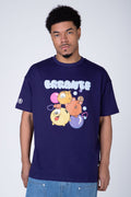 Polera Manga Corta Garfield Positivity Morado ERRANTE