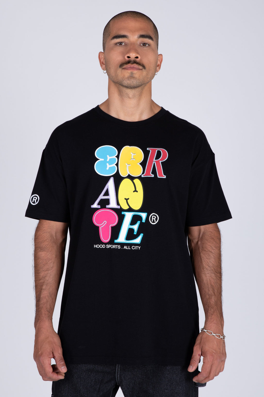 Polera Manga Corta Paraiso Negro ERRANTE