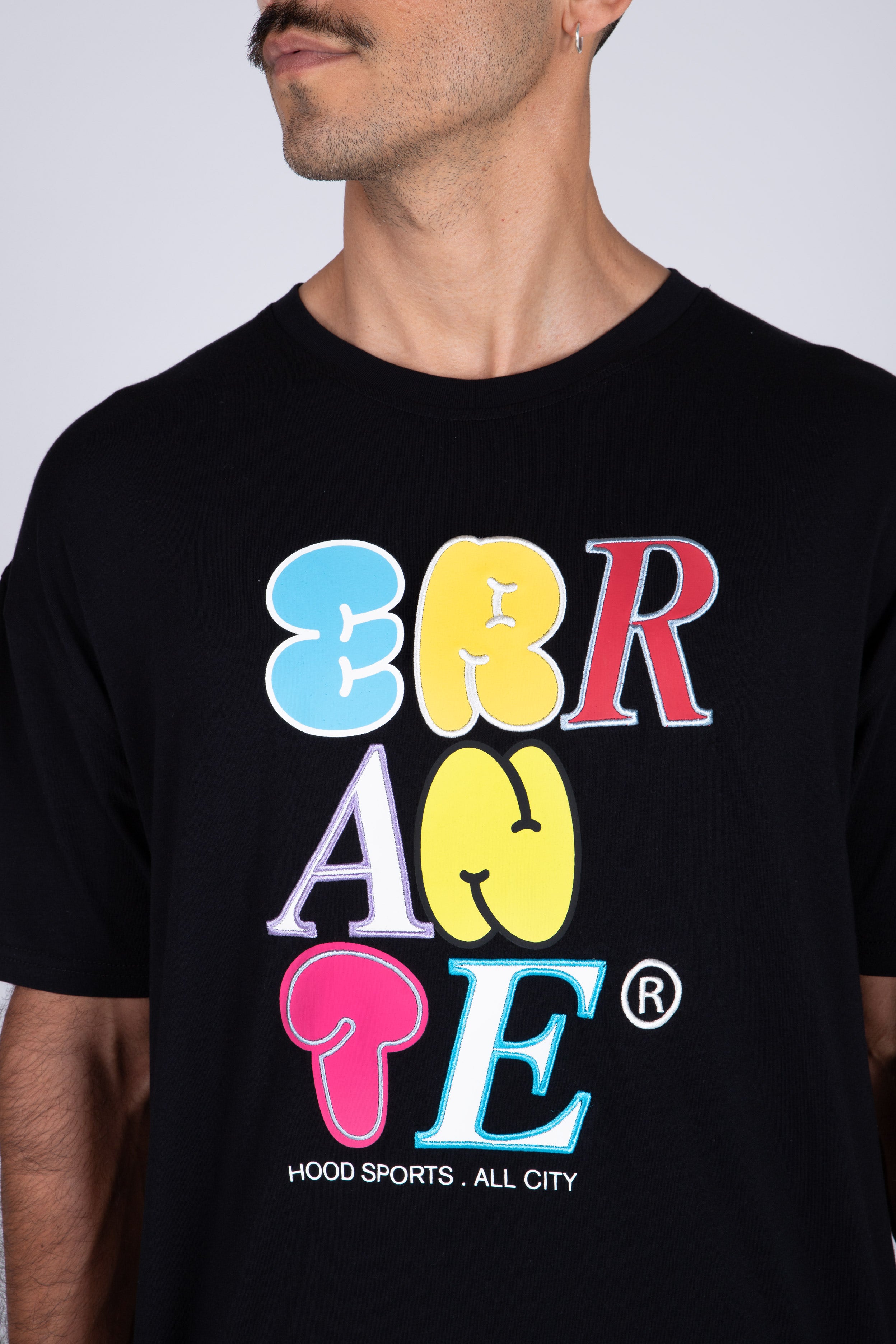 Polera Manga Corta Paraiso Negro ERRANTE
