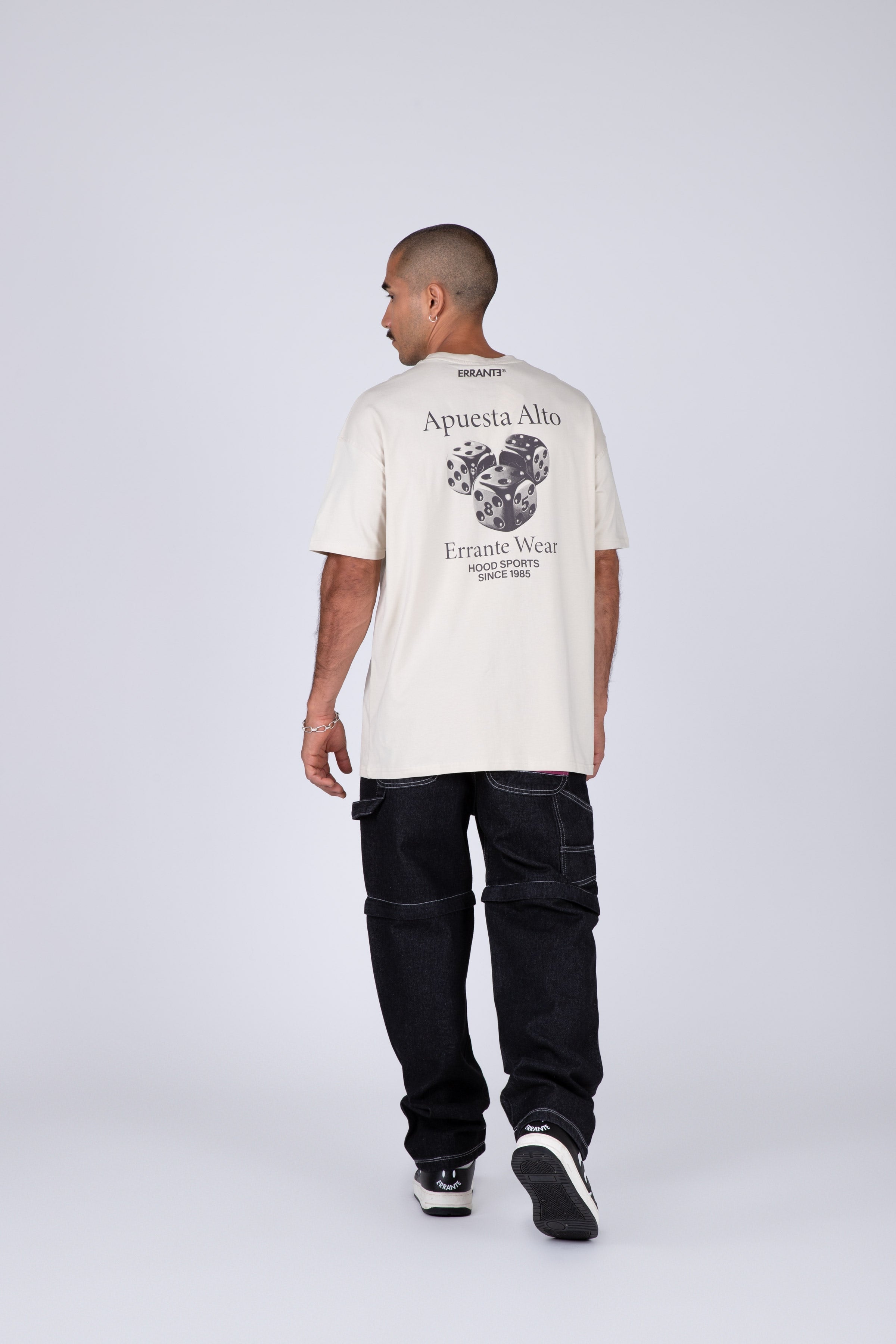 Polera Manga Corta Apuesta Alto Beige ERRANTE