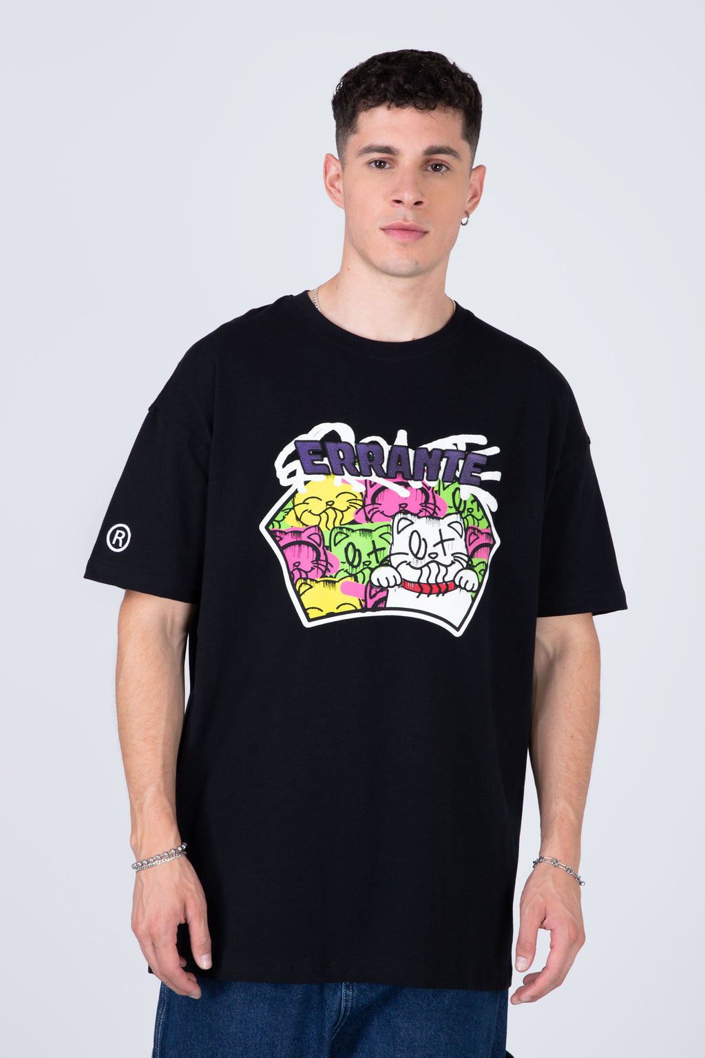 Polera Manga Corta Nautas Negro ERRANTE