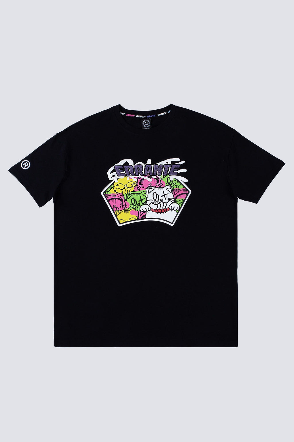 Polera Manga Corta Nautas Negro ERRANTE