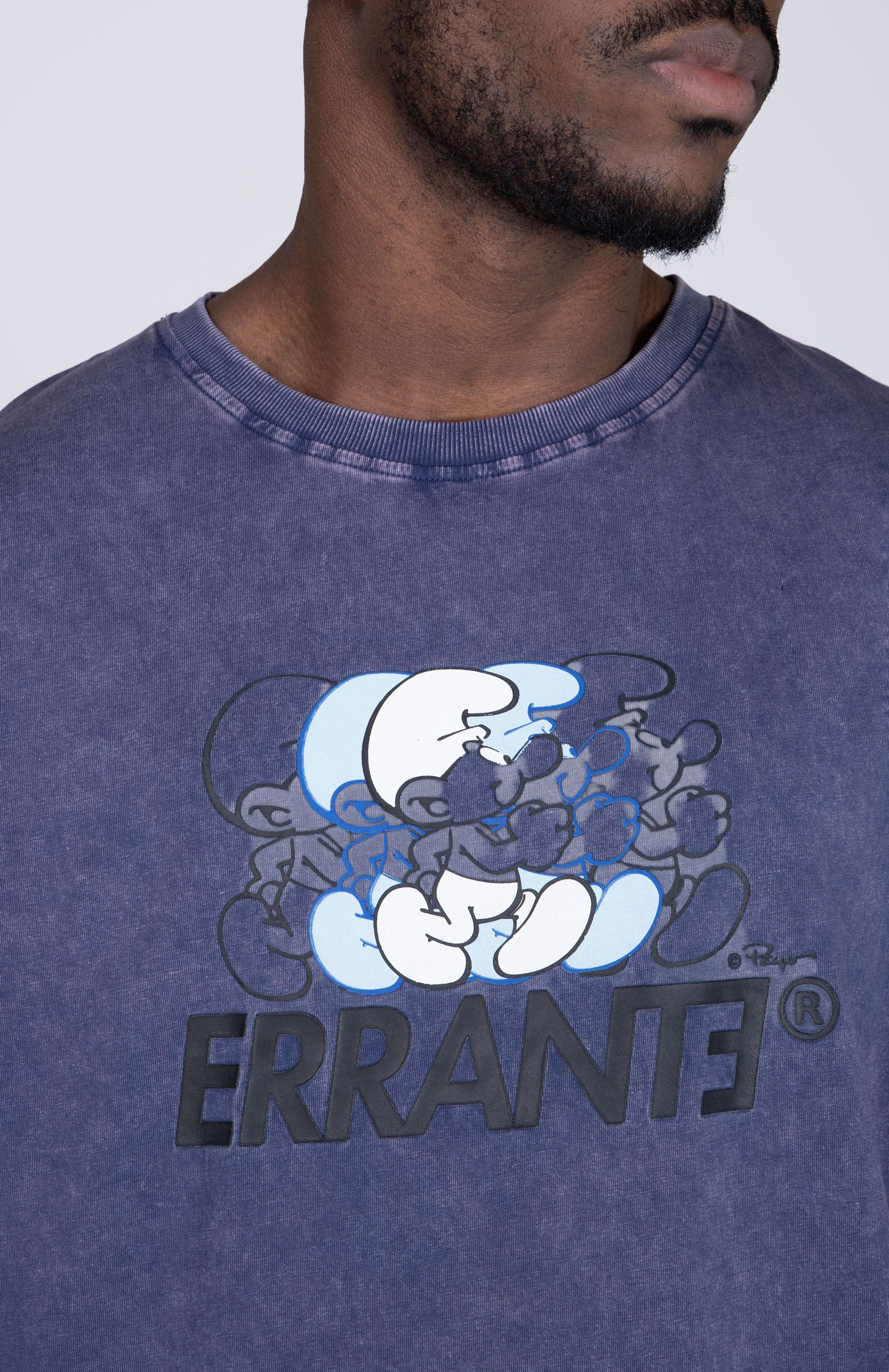 Polera Manga Corta Pitufos Chilly Azul ERRANTE