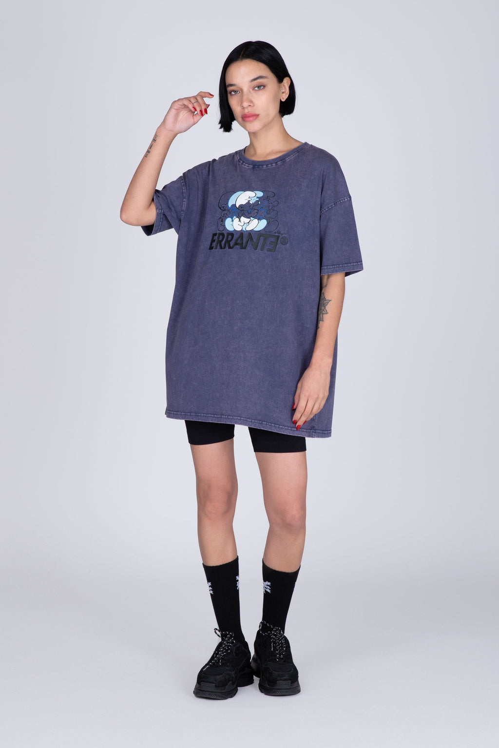 Polera Manga Corta Pitufos Chilly Azul ERRANTE