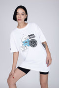 Polera Manga Corta Pitufos Smurfsrrante Blanco ERRANTE