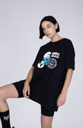 Polera Manga Corta Pitufos Smurfsrrante Negro ERRANTE