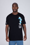 Polera Manga Corta Pitufos Smurftower Negro ERRANTE