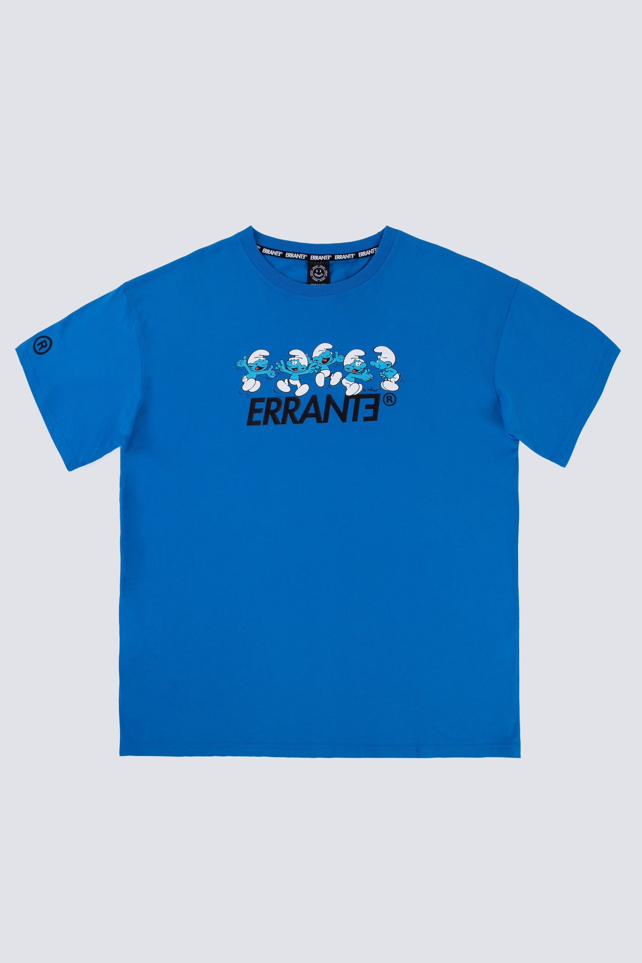 Polera Manga Corta Pitufos Village Azul ERRANTE