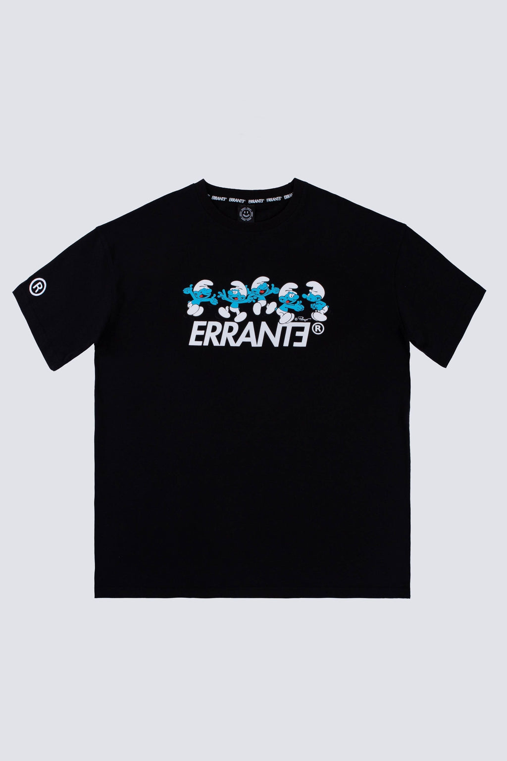 Polera Manga Corta Pitufos Village Negro ERRANTE